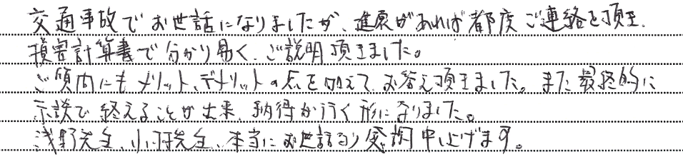 お客様アンケートより