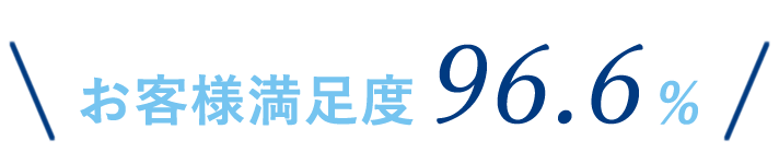 満足度96.6%!お客様の声